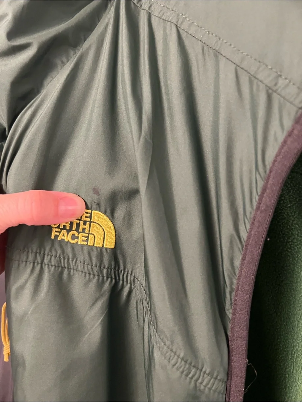 The North Face Green, Black & Yellow Men’s Insulated Vest